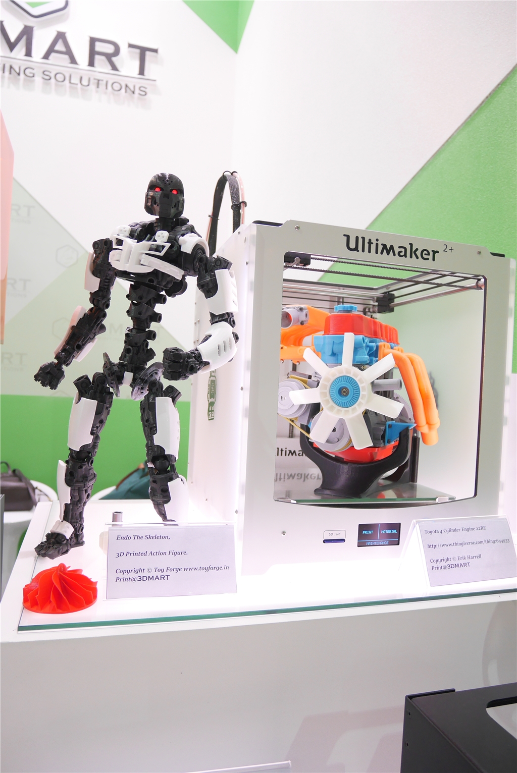 taimold 模具展 3d列印 三帝瑪 骷髏機器人與四缸引擎