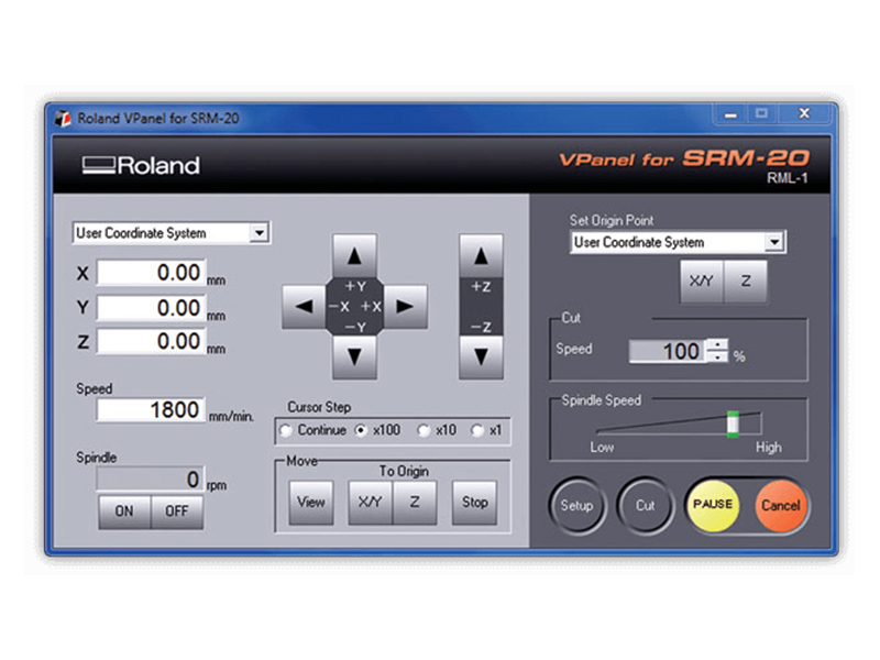 SRM 20 CNC Milling Machine VPanel
