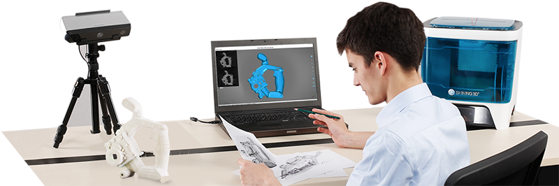 Shining EinScan-SP V2 3D掃描器在掃描模型