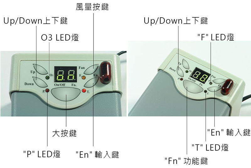TIN XT-1000 Ozone Sterilizer control panel