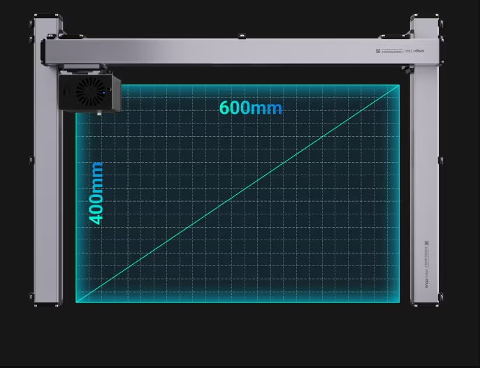 Snapmaker ray 有400mm x 600mm 的大工作區(qū)域