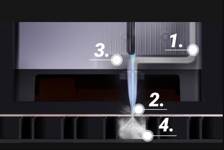 Snapmaker ray 有使用空氣輔助實(shí)現(xiàn)更乾淨(jìng)的切割