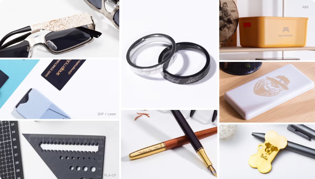 Snapmaker 1064NM 紅外線(xiàn)雷射模組 - 可雕刻的物料成品