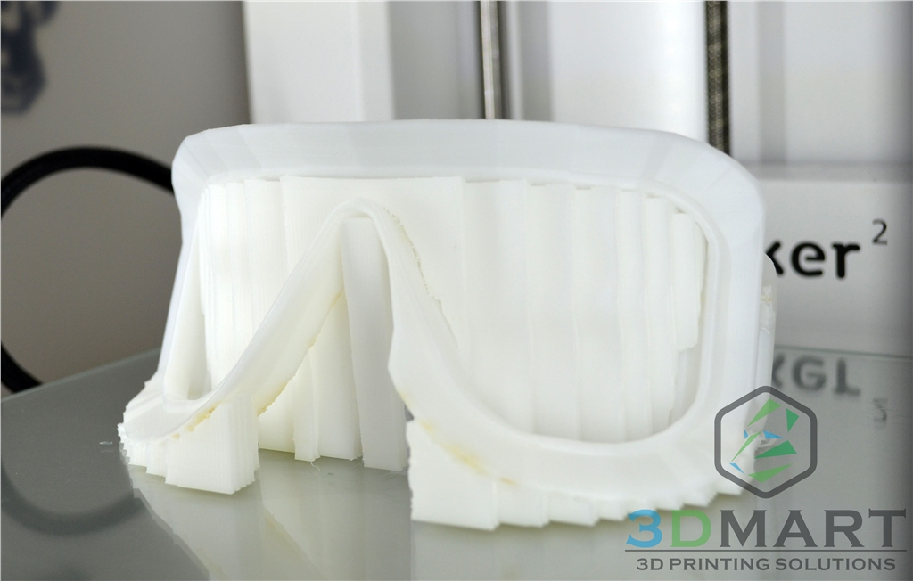 Ultimaker 3D印表機 3D列印 Ski goggles 滑雪鏡 支撐 