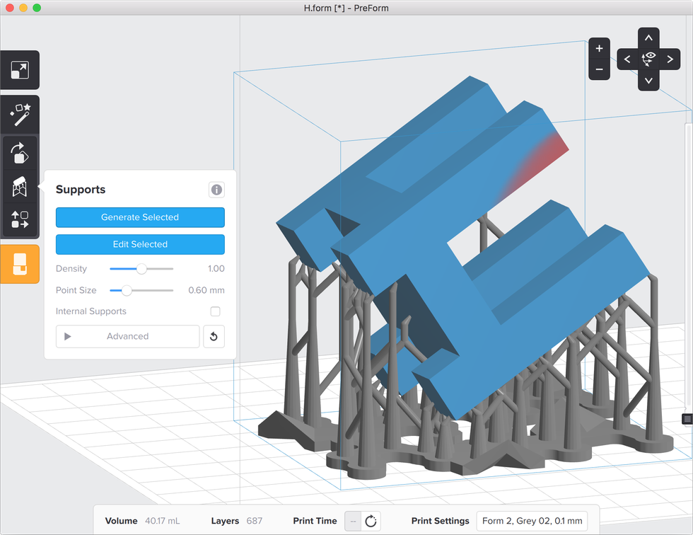 formlabs form2 preform切片軟體教學(xué) 進階支撐設(shè)定 不生成內(nèi)部支撐結(jié)構(gòu)